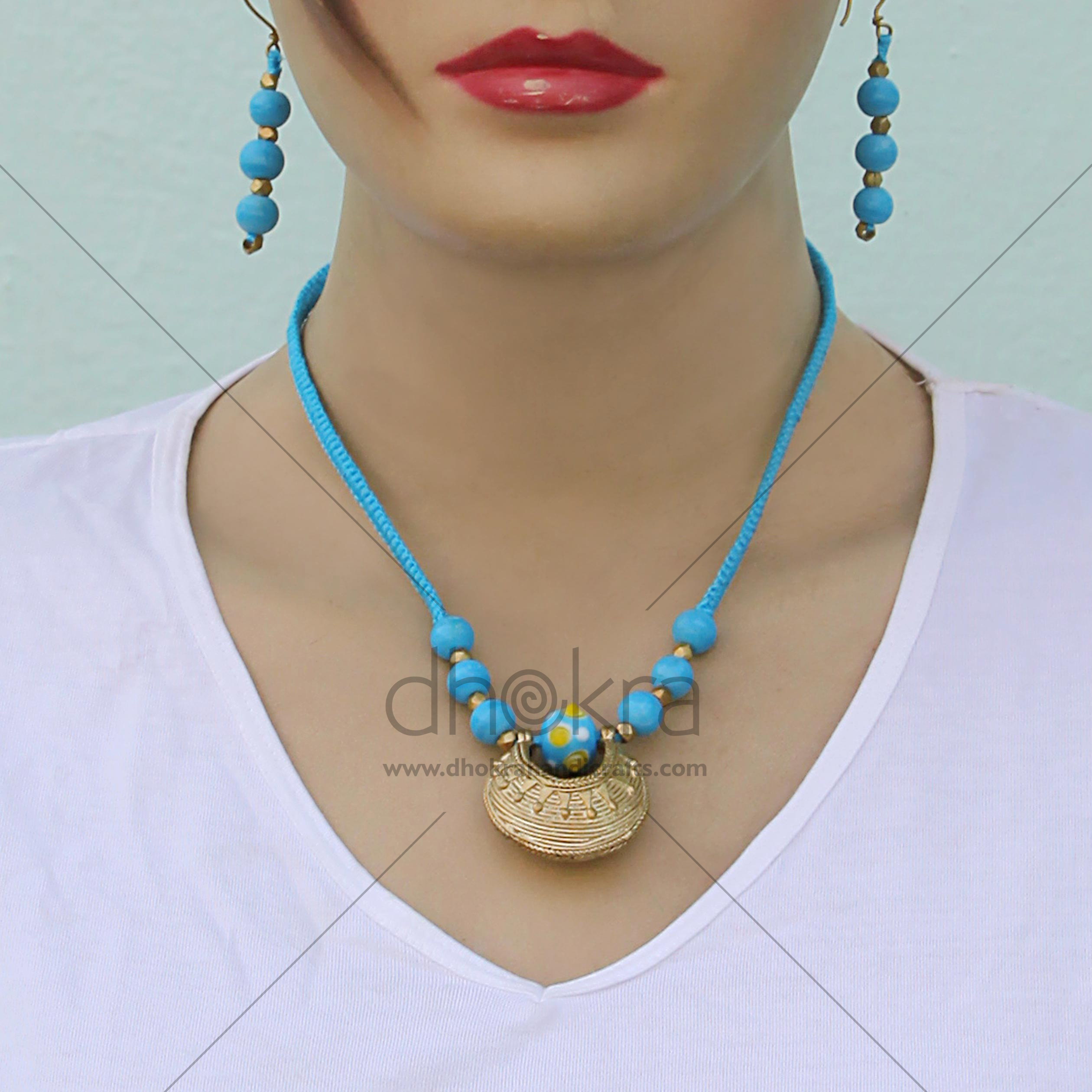Dhokra Oyster Avanti Set | Dhokra tribal jewelry | Dhokra